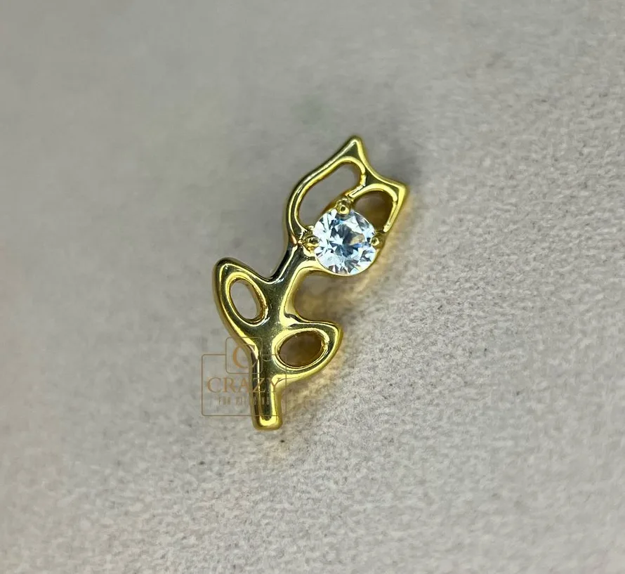 Rosa com zircônia, incluso a perfuração